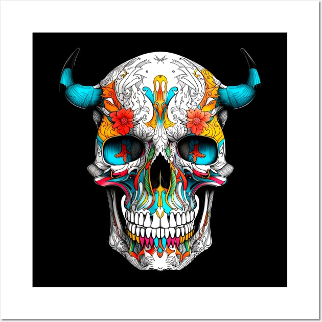 Demon skull Wall Art by Skulls To Go